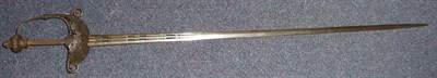 Lot 219 - A 16th Century Rapier, the 75.5cm double edge steel blade with steeple piercing to the ricasso, the