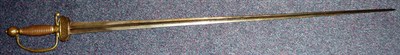 Lot 223 - An 18th Century Small Sword, with 82cm fullered triangular section steel blade, the brass...