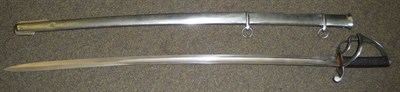 Lot 243 - An 1853 Pattern British Cavalry Trooper's Sword, with 89.5cm single edge fullered plated steel...