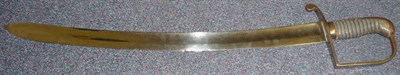 Lot 255 - A George III Bow Street Police Cutlass, circa 1790, the 55.5cm  broad fullered single edge...