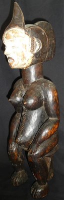 Lot 329 - Lot subject to VAT on the hammer price A Chokwe, Congo Carved Wood Maternity Figure of a Woman,...