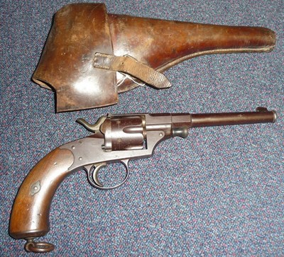 Lot 399 - A 19th Century German 10.55mm Six Shot Single Action Revolver, the 18cm browned steel barrel...