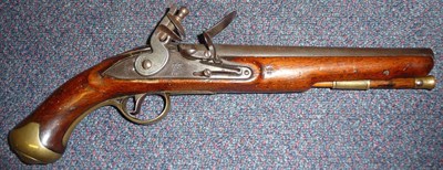 Lot 407 - A 1796 Pattern Light Cavalry Flintlock Pistol by Mason, the 23cm steel barrel with Board of...