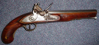 Lot 408 - A 1796 Modified Pattern Flintlock Cavalry Pistol by Brander & Potts, 70 Minories, London, the...