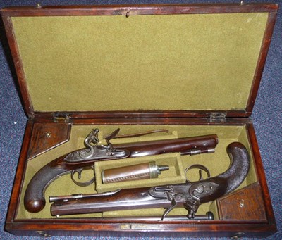 Lot 409 - A Pair of Late 18th/Early 19th Century Flintlock Duelling/Officer's Pistols by Brunn of London,...