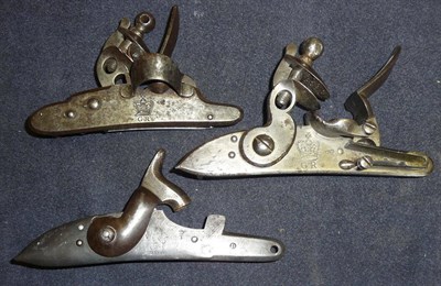 Lot 432 - The Action for a Tower Flintlock Musket, the lockplate engraved TOWER, with a crown over GR and...