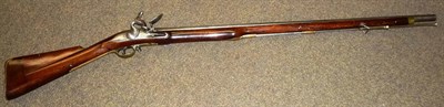 Lot 459 - A Late 18th/Early 19th Century Flintlock Brown Bess Musket, the 94.5cm steel barrel with traces...