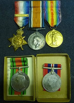 Lot 5 - A First World War Mons Trio, awarded to SS-814 PTE.(later 2.LIEUT.) H.FINCH. A.S.C., comprising...