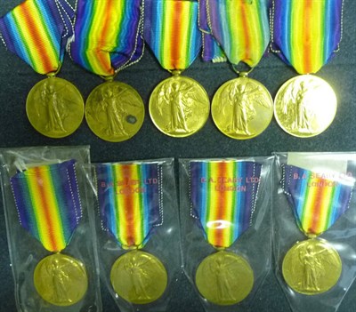 Lot 9 - A Collection of Nine Allied Victory Medals, to 54400 PTE.J.J.HUGHES, WEST.YORK.R.; 14901...