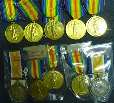 Lot 10 - A Collection of Eight Allied Victory Medals, to 60404 PTE.J.M.MAC LENNAN. R.S.FUS.; 20363...