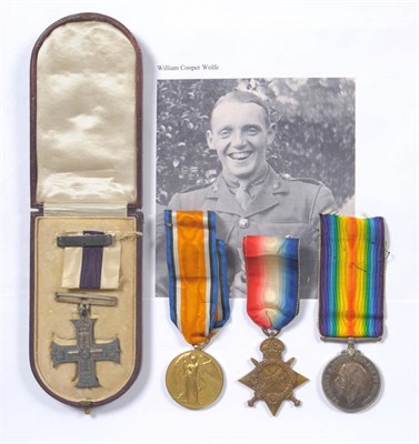 Lot 15 - A First World War Gallantry Group of Four Medals, awarded to 2016 PTE.(Later Lieutenant) W.C.WOLFE