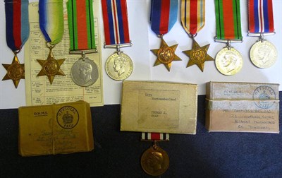 Lot 39 - A Second World War Group of Four Medals, with issue paper, comprising 1939-45 Star, Atlantic...