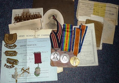 Lot 50 - A First World War Gallantry Group of Three Medals, awarded to 50520 PTE.F.H.RICHARDSON....