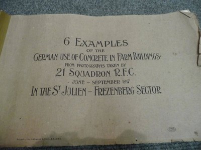 Lot 81 - A Royal Flying Corps Book - Six Examples of the German Use of Concrete in Farm Buildings, from...