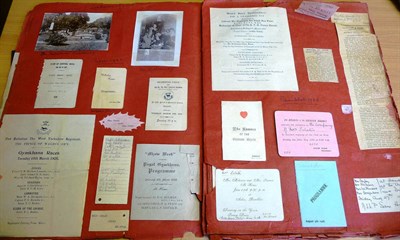 Lot 86 - A Scrap Book Compiled by Mrs Sclater between 1924-34, widow to Arthur L Sclater M.C., and...