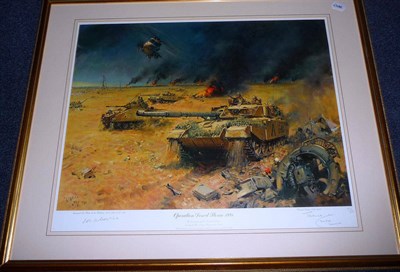 Lot 90 - Terence Cuneo - `Operation Desert Storm 1991', signed colour print; limited edition 272/850;...