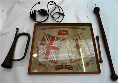 Lot 105 - A First World War Soldier's Embroidered Silk Panel to The Prince of Wales's Own (West Yorkshire...