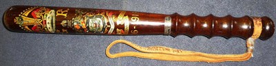 Lot 126 - A George V Rochdale Special Constabulary Truncheon, in rosewood, with transfer decoration in...