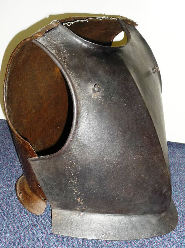 Lot 137 - An English Civil War Period Harquebusier's Cuirass, comprising a breastplate with medial ridge,...