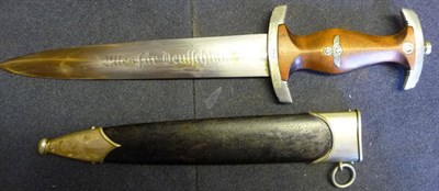 Lot 183 - A German Third Reich SA (NSKK) Dagger, the steel blade etched Alles fur Deutschland, with...