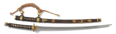 Lot 203 - A Mid 18th Century Japanese High Court Tachi, the 66cm steel blade with billowing hamon, the...