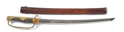 Lot 204 - A Japanese Kyu Gunto Army Sword, the 52.5cm steel blade with slightly undulating hamon, signed...