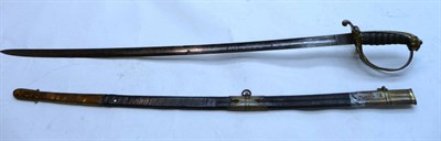 Lot 209 - A Victorian 1845 Pattern Infantry Officer's Sword, the 82 cm single edge fullered steel blade...