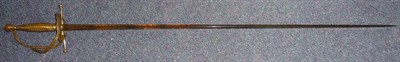 Lot 214 - An 18th Century Small Sword, the 82cm fullered triangular section tapered blued steel blade...