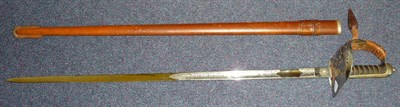 Lot 230 - A George V 1897 Pattern Infantry Officer's Sword, the single edge steel blade etched with royal...