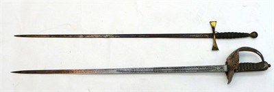 Lot 251 - A George V 1897 Pattern Sword to an Officer of the Royal Engineers, with etched steel blade,...