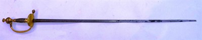 Lot 252 - An 18th Century Small Sword, the 69cm double edge fullered steel blade bearing traces of...