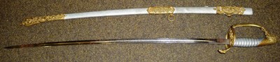 Lot 275 - A USA Order of Sons of St. George Ceremonial Sword, the 75.5cm single edge fullered steel blade...