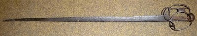 Lot 278 - An Excavated Condition Basket Hilt Broadsword, with 87cm double edge blade