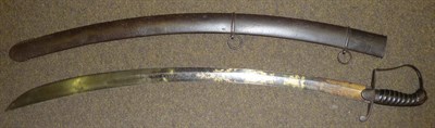 Lot 279 - A 1796 Pattern Light Cavalry Officer's Sword,  the 82cm single edge broad fullered steel blade with