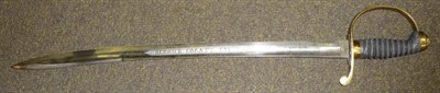 Lot 281 - A Victorian Berwick County Constabulary Hanger, the 57cm single edge steel blade etched BERWICK...