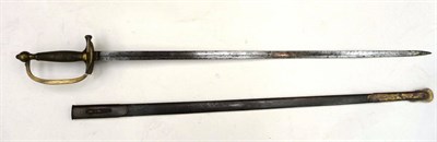 Lot 285 - A US 1840 Pattern Infantry Sword, the 81cm single edge fullered steel blade stamped Emercott &...