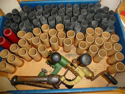 Lot 401 - A Quantity of Paper and Plastic Shotgun Cartridge Cases, 8 bore and 4 bore,  two roll turn-over...