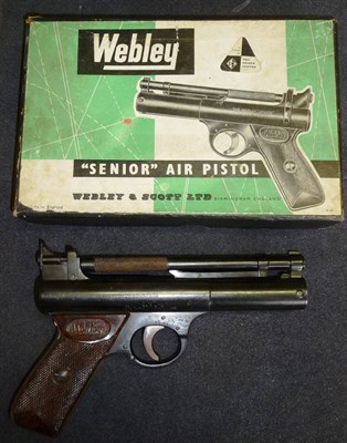 Lot 423 - PURCHASER MUST BE 18 YEARS OR OVER A Webley "Senior" .22 Calibre Air Pistol, with original...