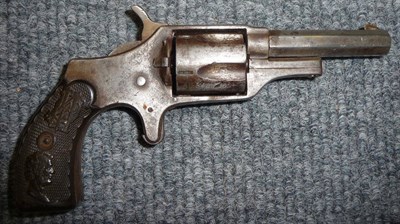 Lot 460 - A Shattuck Five Shot Rimfire Pocket Revolver, the 6.5cm steel barrel stamped C.S.SHATTUCK,...