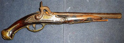 Lot 464 - A Late 18th/Early 19th Century Continental Percussion Cap Holster Pistol, converted from a...