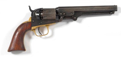 Lot 468 - A Colt Model 1849 Six Shot Pocket Revolver, the 15cm octagonal steel barrel with single line...