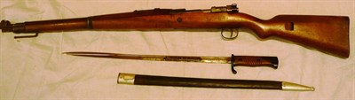 Lot 476 - A Deactivated Erfurt Mauser Bolt Action Rifle, the front of the action dated 1916, and numbered...