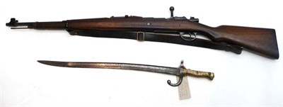 Lot 477 - A Deactivated Portuguese Contract German Mauser Bolt Action Rifle, numbered 2201,  walnut full...