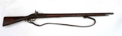 Lot 484 - A 19th Century Indian Percussion Cap Military Musket, the 95.5cm steel barrel stamped 119/2/78,...