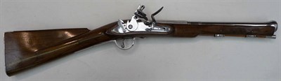 Lot 498 - A Replica of a Flintlock Blunderbuss, the flared steel barrel octagonal at the breech end,...