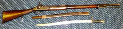 Lot 505 - A Pattern 56 Enfield Two Band Short Rifle by Tipping & Lawden, the 83.5cm steel barrel with...