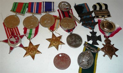 Lot 1 - A Second World War Trio, to SERGT.LEONARD G.COOK. comprising Defence and War Medals and Police Long