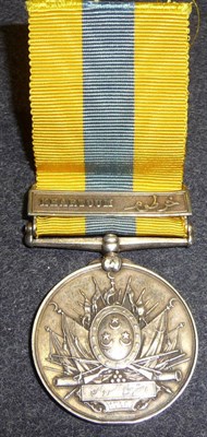 Lot 10 - A Khedives Sudan Medd 1896-1908, with clasp KHARTOUM, awarded to 3550. PTE.J.HILL.5TH.FUSers.