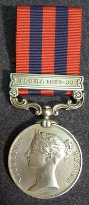 Lot 20 - An India General Service Medal 1854, with clasp BURMA 1887-89, awarded to 1938 Lce Corpl.N.Harrison