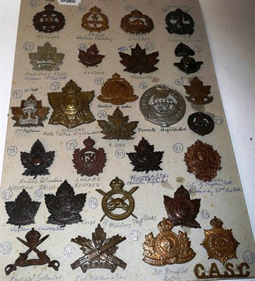 Lot 59 - Twenty Eight Canadian Expeditionary Forces Badges:- including Babin's reference...